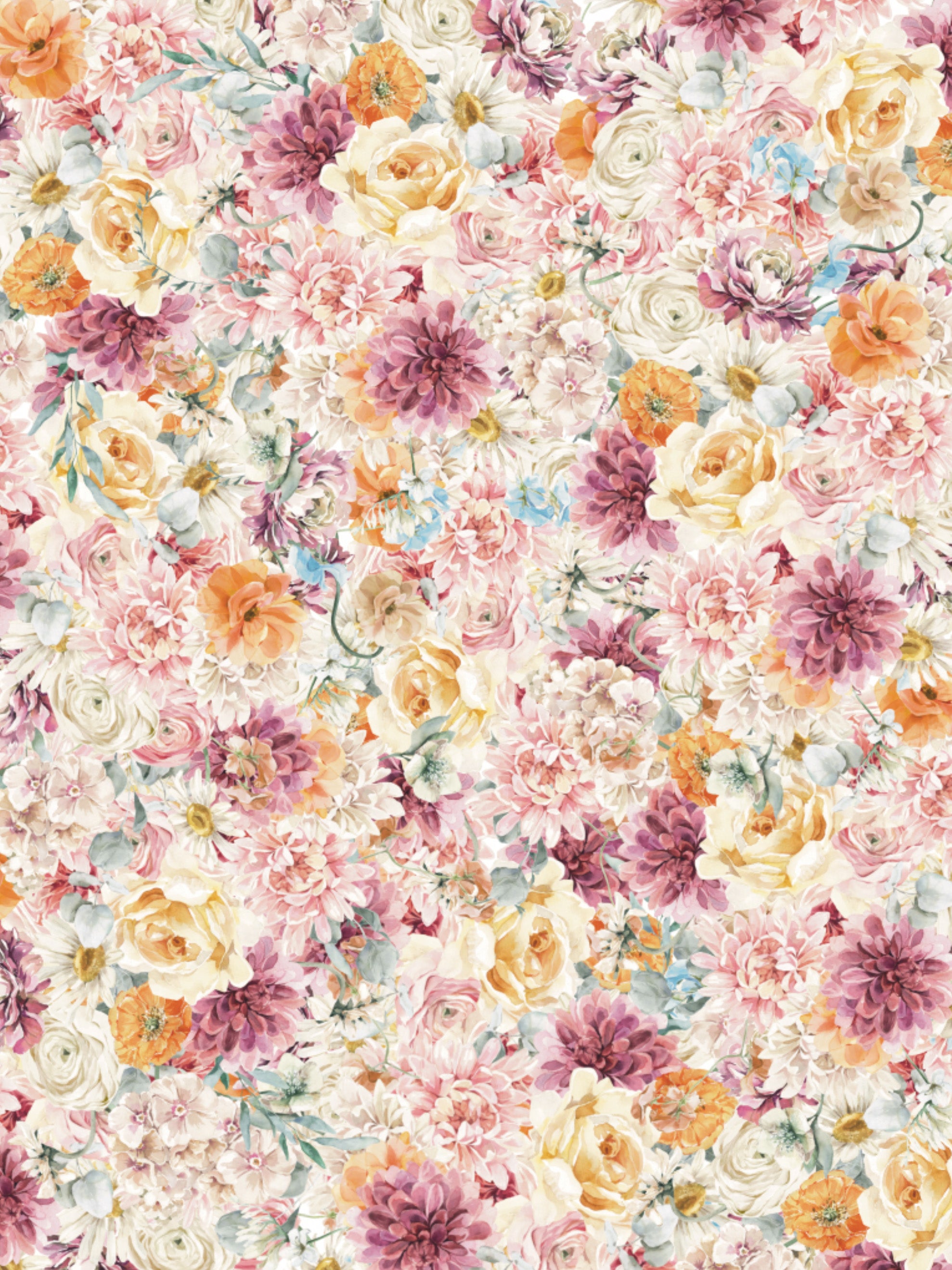 Image Transfers | SFB Magenta Dahlias and Roses