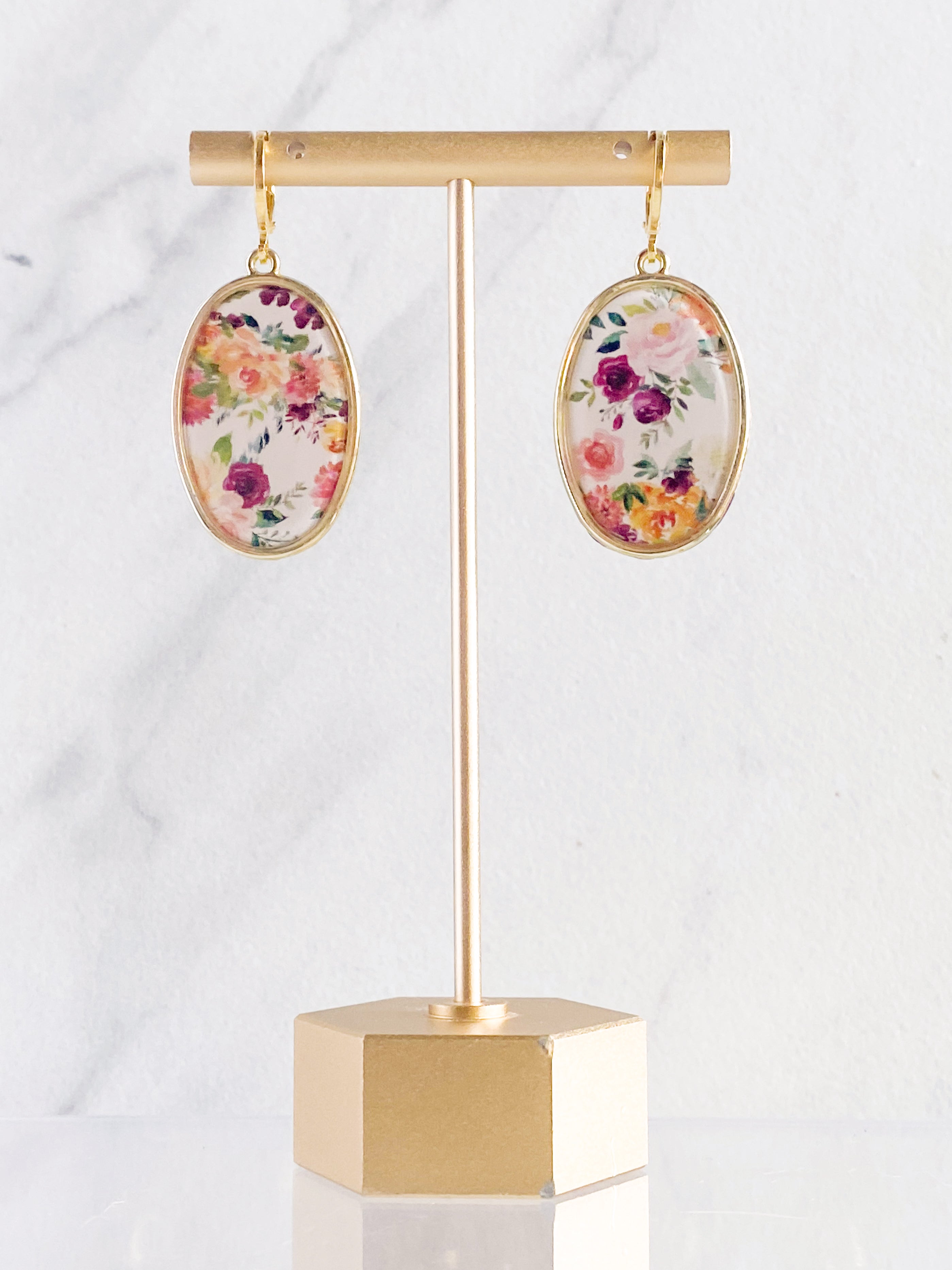Image Transfers | Orange & Burgundy Floral