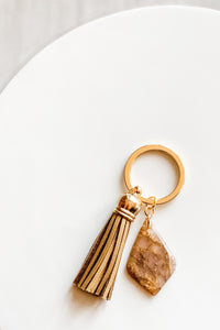 Golden Marble Keychain