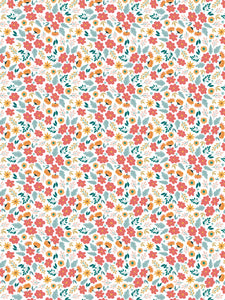 Image Transfers | Yellow, Orange & Salmon Floral Doodle