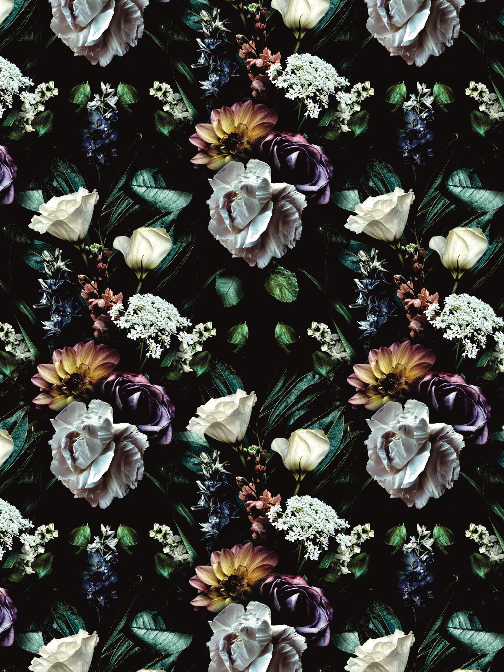 Image Transfers - RF8  Realistic Floral Blue Textured Florals