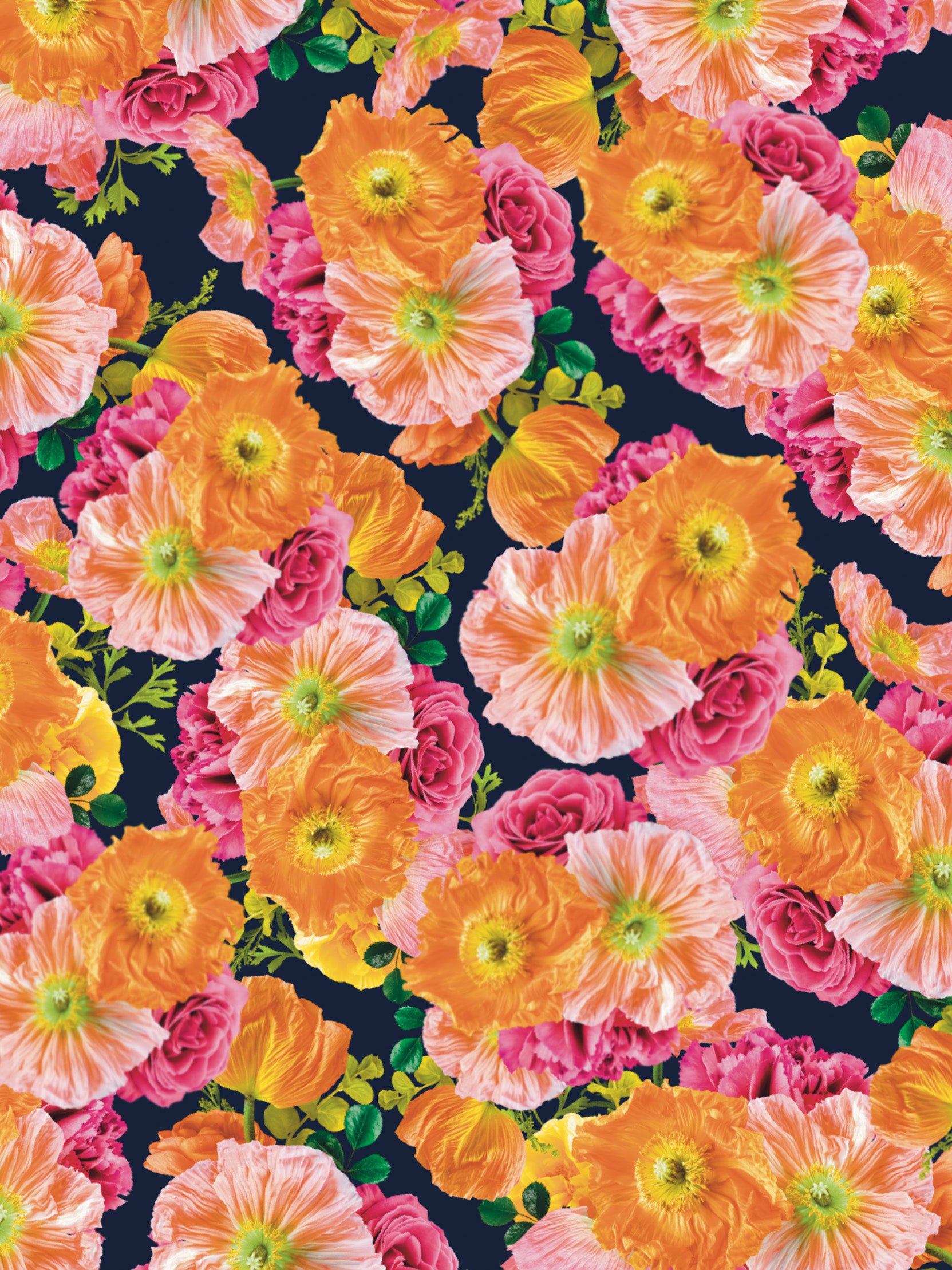 Image Transfers | Orange and Pink Poppies