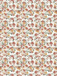 Image Transfers - W/C19 Mustard and Pink Flowers