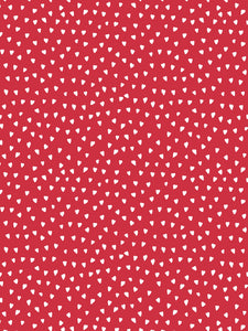 Image Transfers | Tiny White Hearts on Red