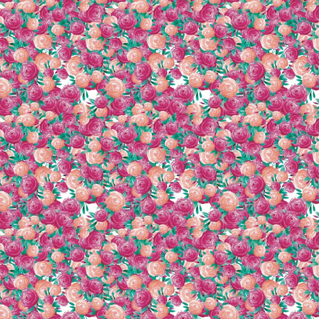 Image Transfers | Magenta & Salmon Roses