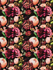 Image Transfers - RF3 Realistic Floral Burgundy Textured Florals