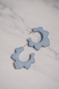 Dusty Blue Chunky Hoops