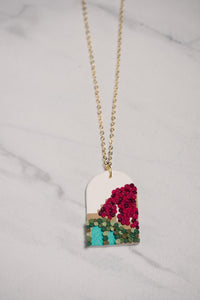Flowers Bougainvillea Inspired Architecture Necklace