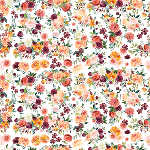 Image Transfers | Orange & Burgundy Floral